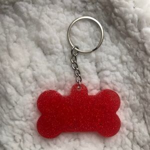 Dog bone keychain